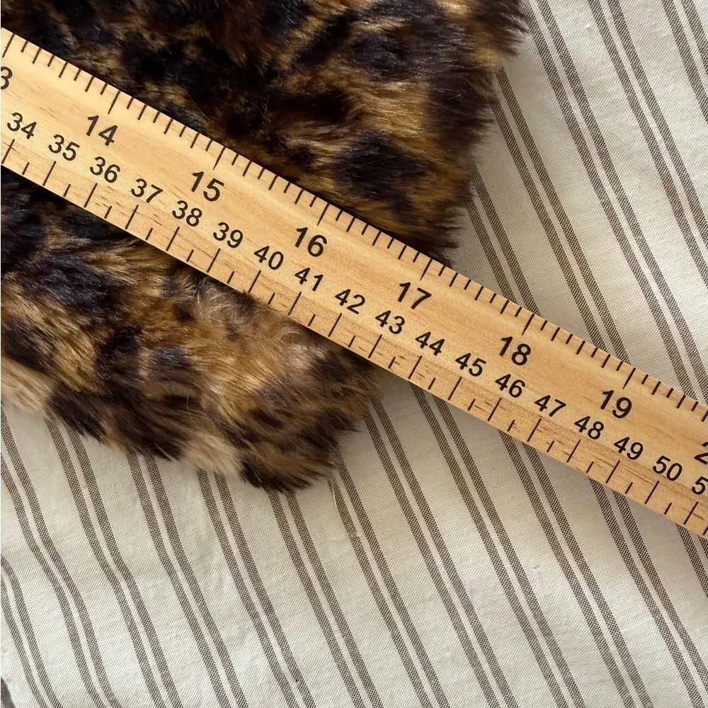 princess vera wang Girls Faux Fur Leopard Print Jacket - Brown & Black